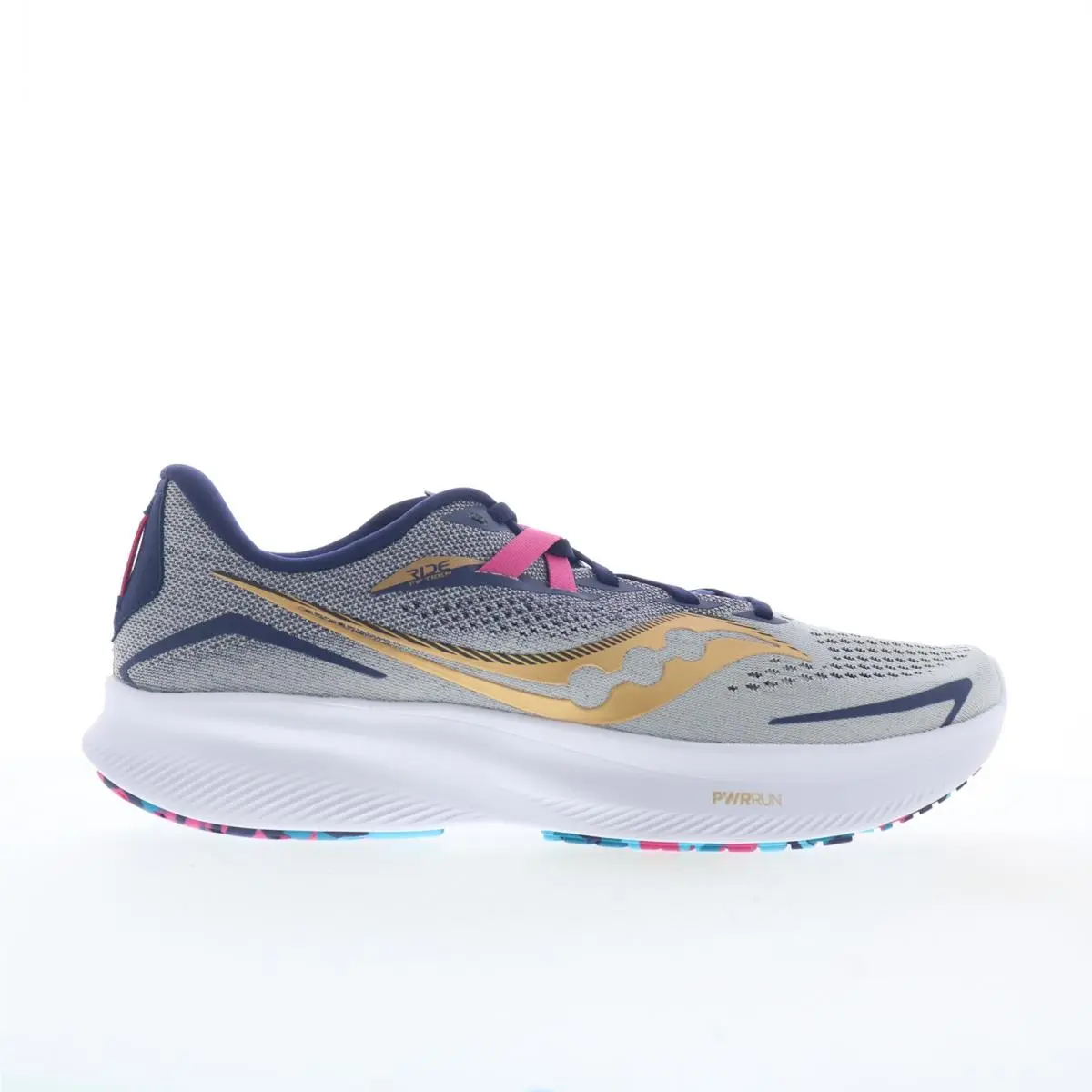 Saucony Ride 15 S20729-40 Mens Gray Mesh Lace Up Athletic Running Shoes 12.5