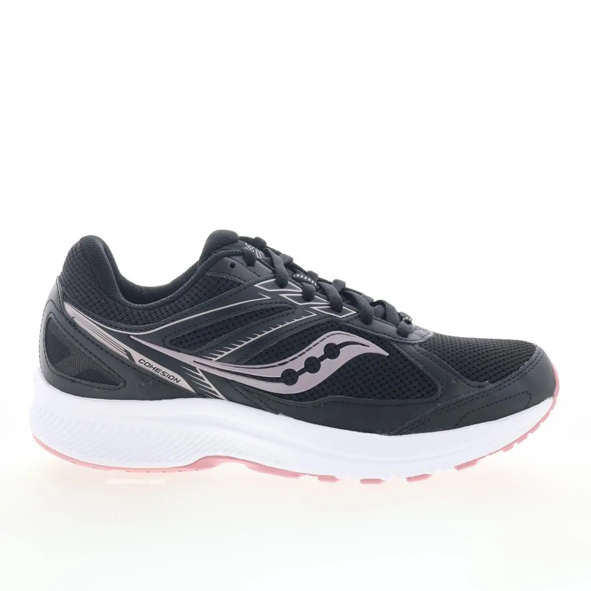 Saucony Cohesion 14 S10629-1 Womens Black Wide Athletic Running Shoes 10.5