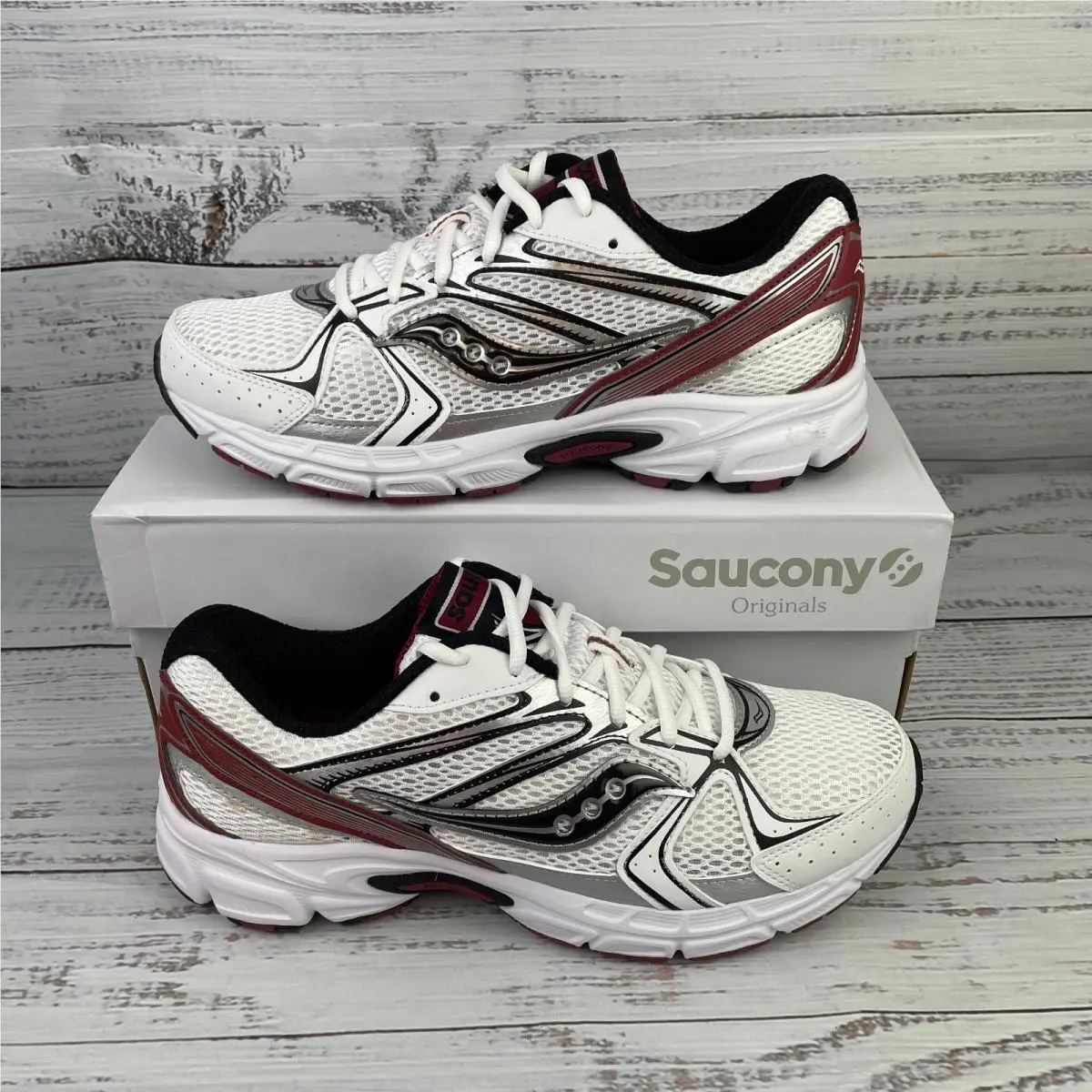 Saucony Ride Millennium Womens US 10.5 Running Shoes White Red