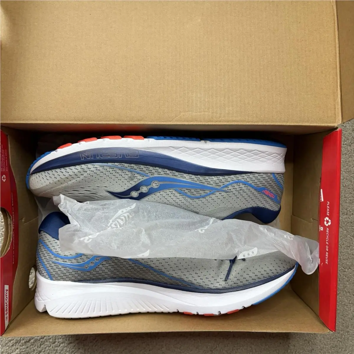 Saucony shoes - Saucony Men`s Ride ISO 2 - Grey/Blue 12