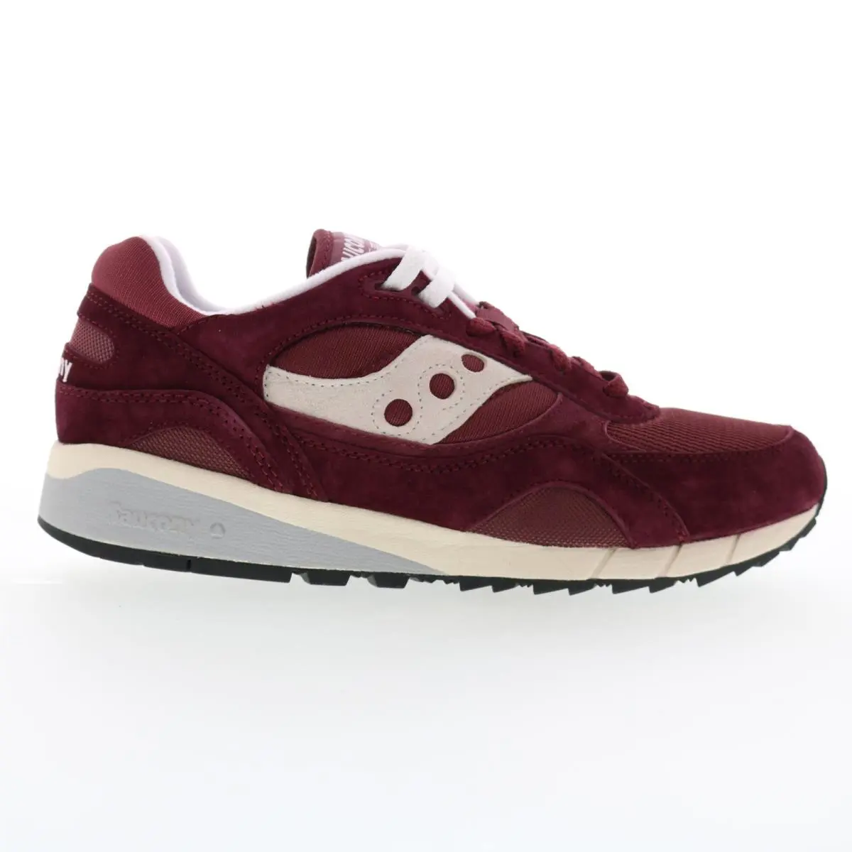 Saucony Shadow 6000 S70441-48 Mens Red Suede Lace Up Lifestyle Sneakers Shoes 13