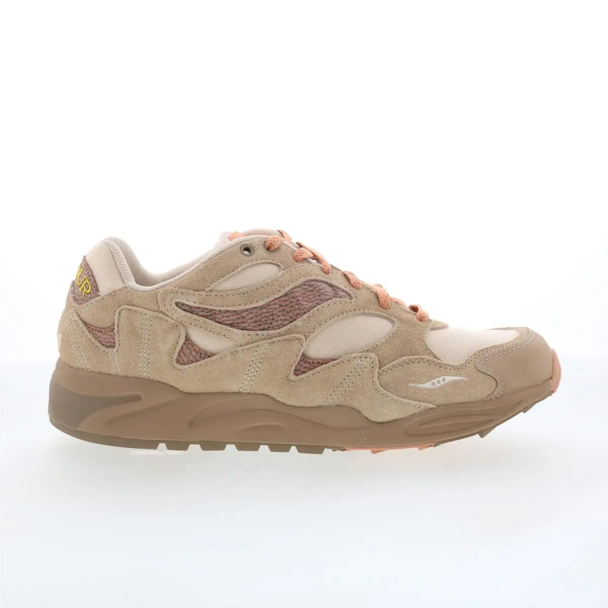 Saucony Grid Shadow 2 S70822-1 Mens Brown Suede Lifestyle Sneakers Shoes 13