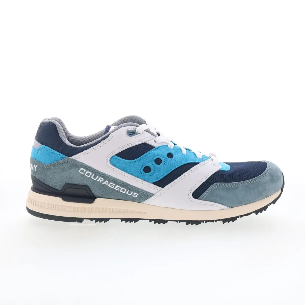 Saucony Courageous S70796-1 Mens Blue Suede Lace Up Lifestyle Sneakers Shoes 13