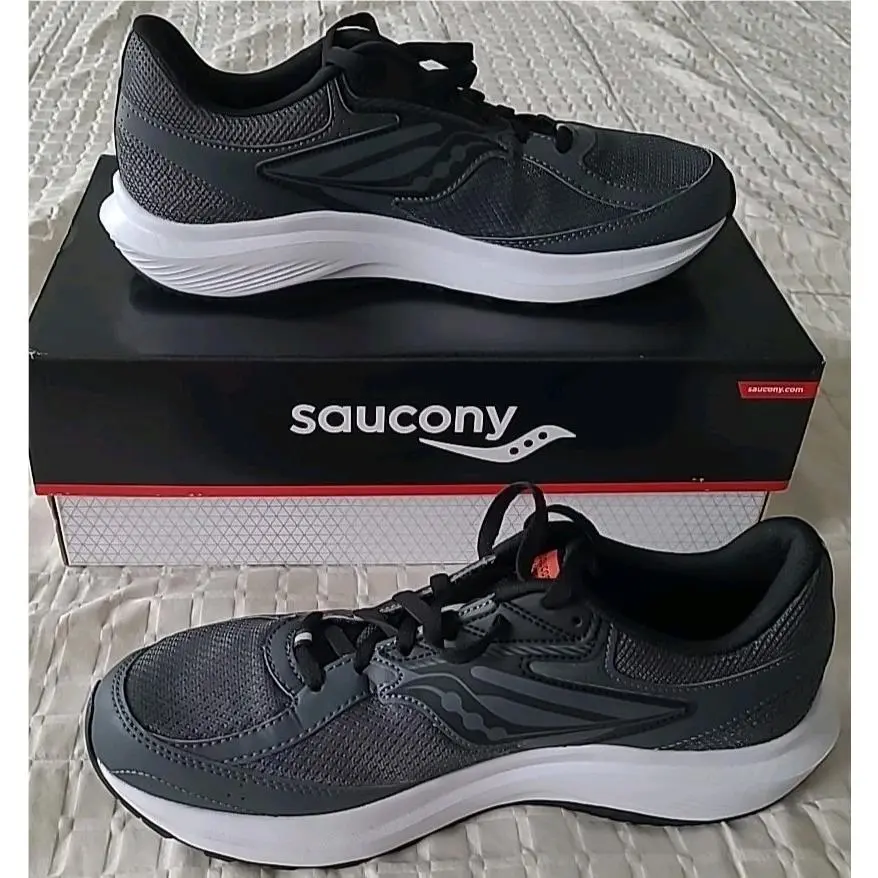 Saucony Cohesion 17 Men`s Size 10 Shadow Black Running Walking Shoes S20943-101