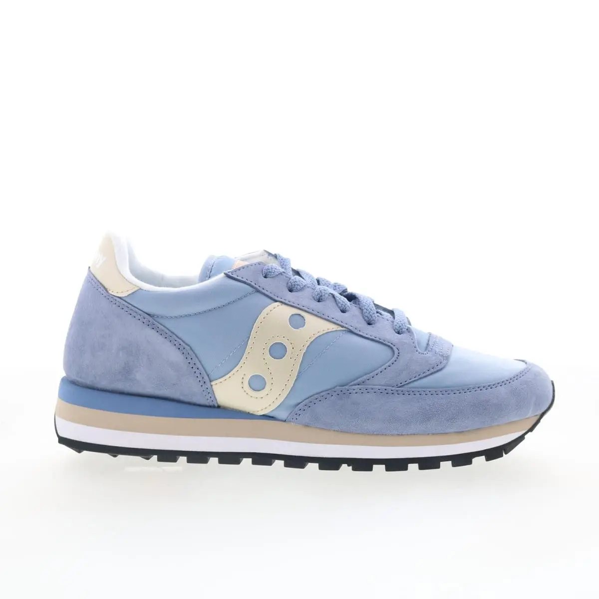 Saucony Jazz Triple S60530-44 Womens Blue Suede Lifestyle Sneakers Shoes 11