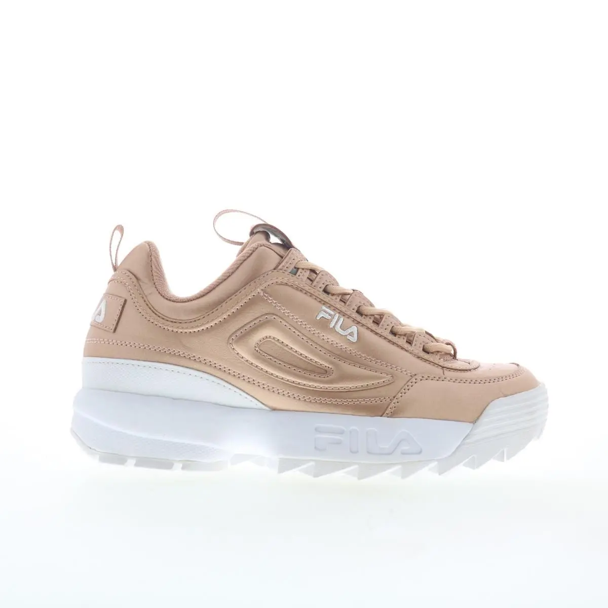 Fila Disruptor II Premium Metallic Womens Gold Lifestyle Sneakers Shoes 9.5