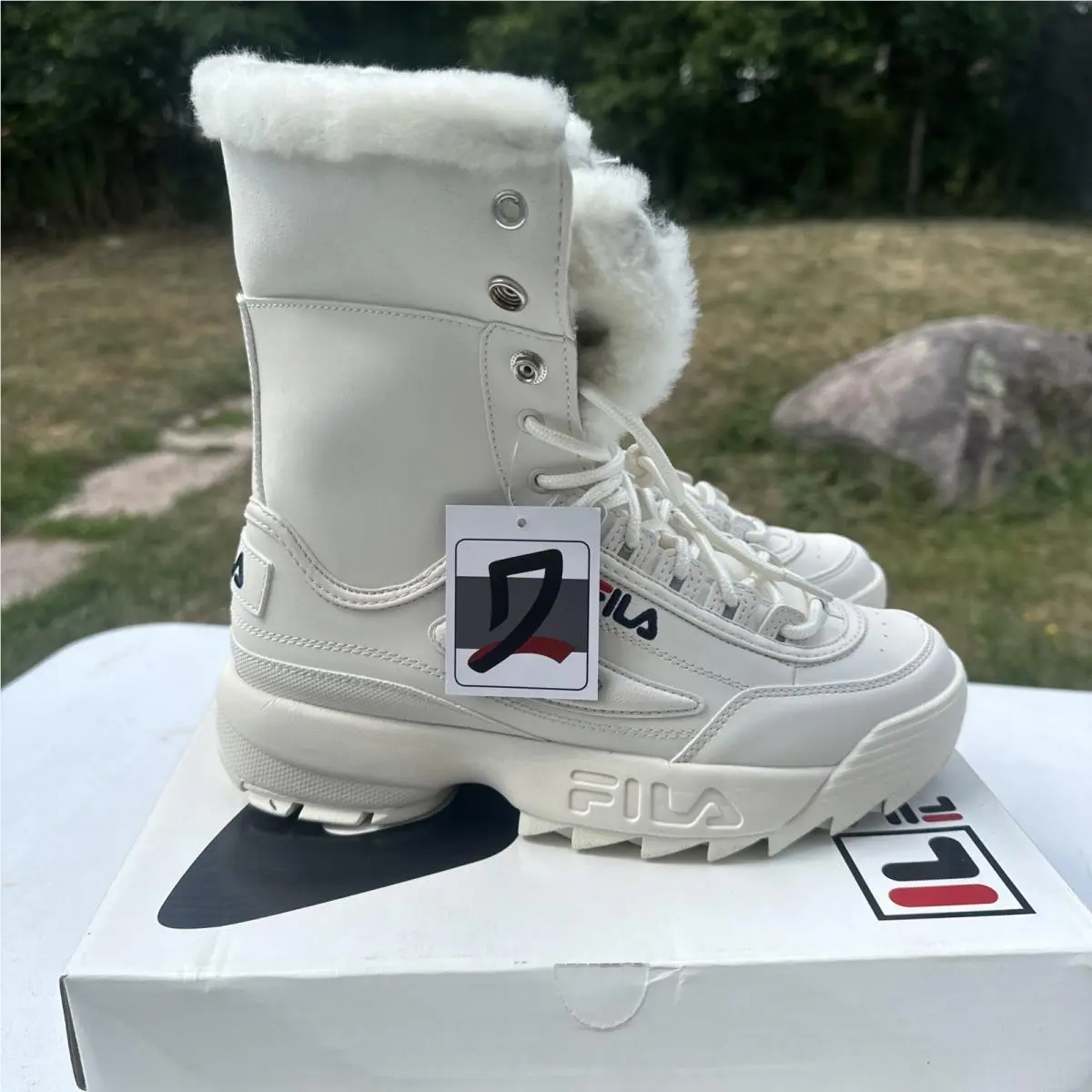 Fila shoes - Fila Disruptor Shearling - Disruptor Shearling - 5HM00544-125 - White (UPC: 0633641996953) 0