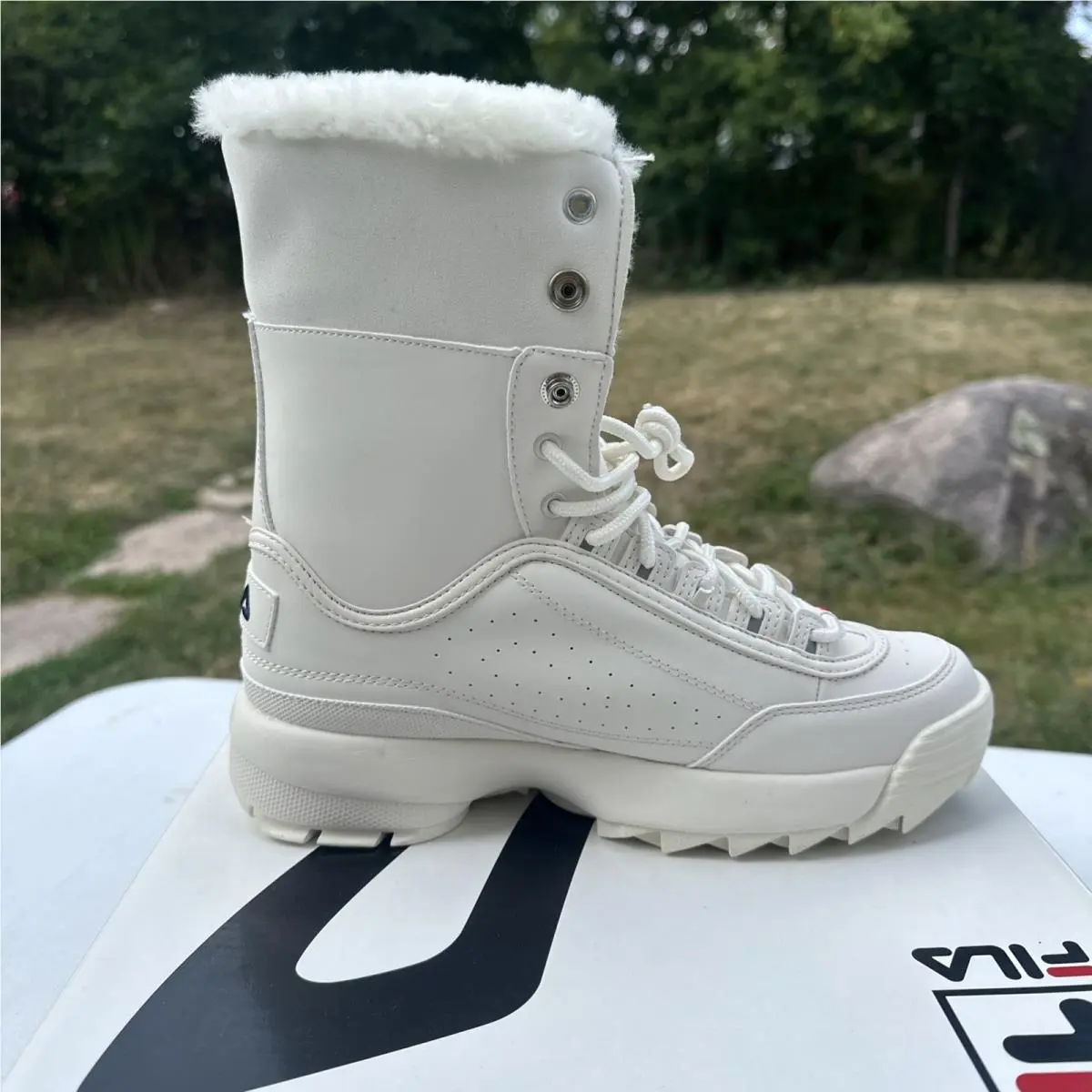 Fila shoes - Fila Disruptor Shearling - Disruptor Shearling - 5HM00544-125 - White (UPC: 0633641996953) 5