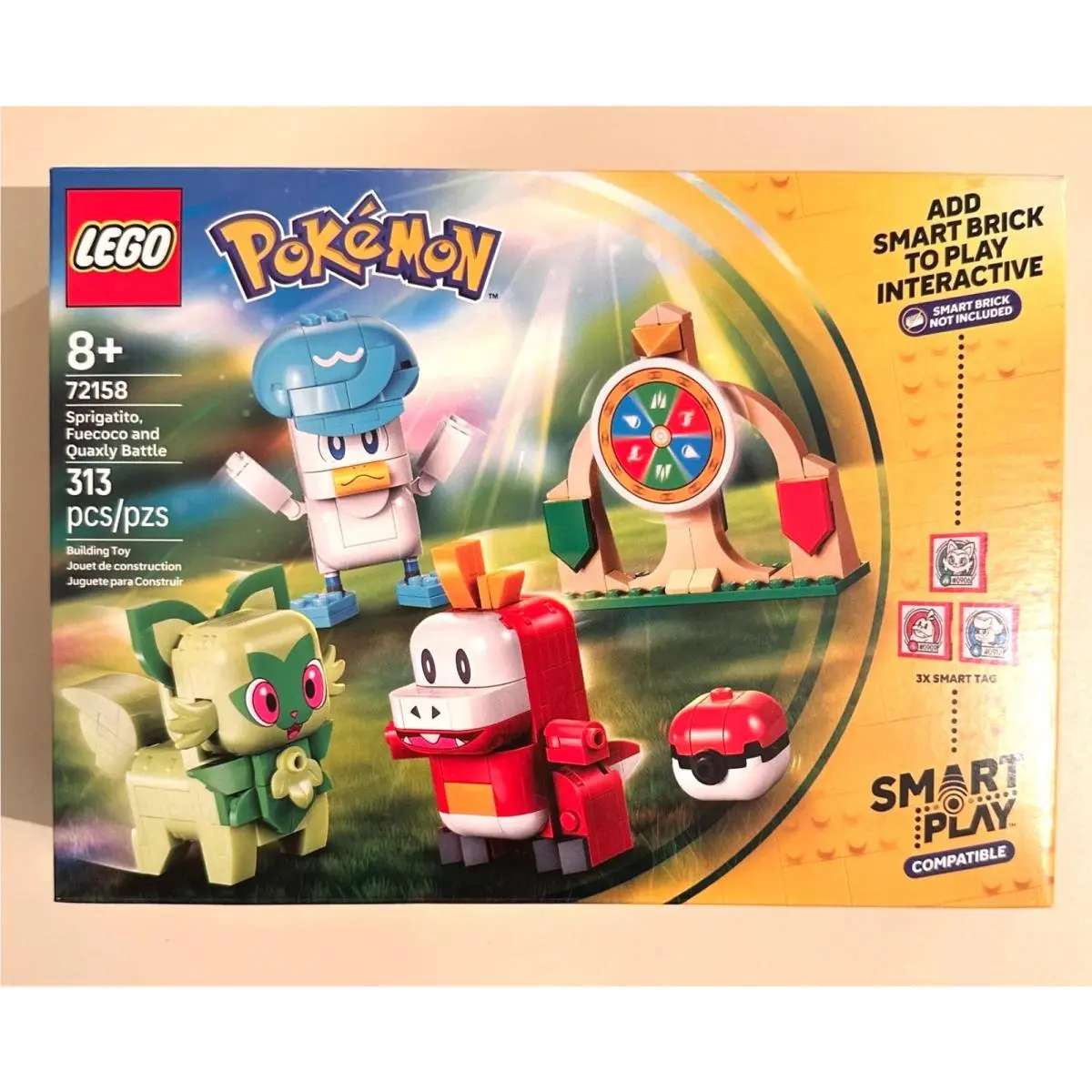 Lego Pokemon 72158 Sprigatito Fuecoco Quaxly Battle Building Set 313 Pcs