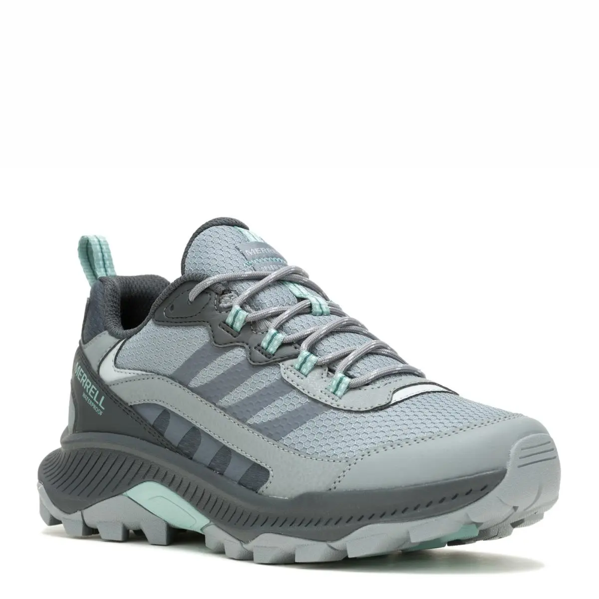 Women`s Merrell Speed Strike 2 Waterproof Hiking Shoe J038284 Monument Fabric-a