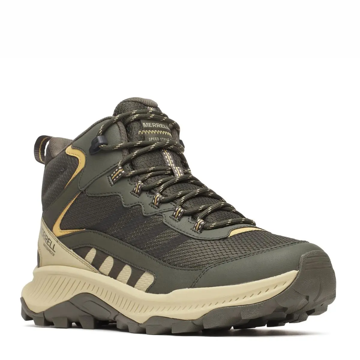 Men`s Merrell Speed Strike 2 Mid Waterproof Hiking Boot J00003488 Beluga Fabric