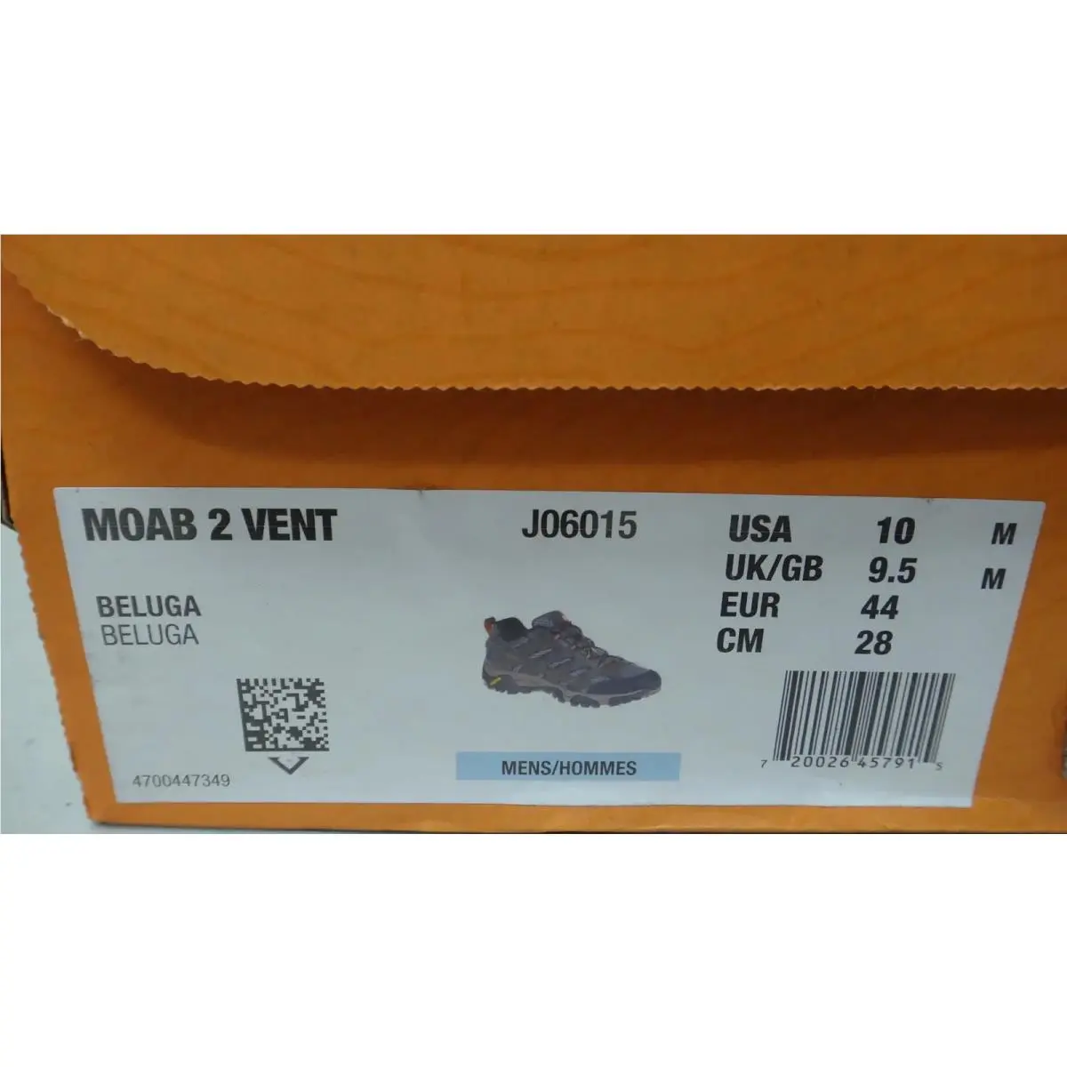 Merrell shoes - Moab 2 Vent J06015 - Moab Vent - J06015 - Gray 1