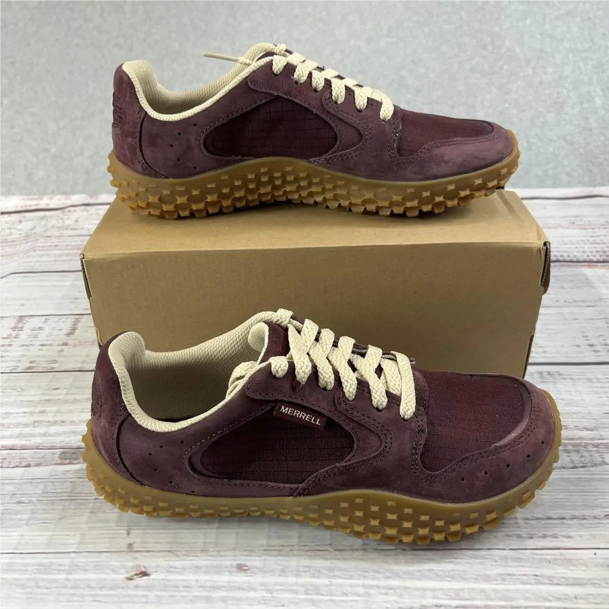 Merrell Wrapt Sneaker Shoes Womens 6.5 M Dark Cherry Minimalist Barefoot Hike
