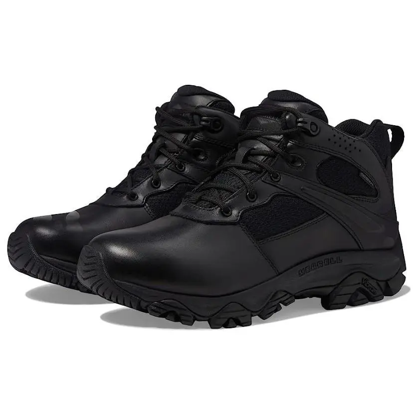 Merrell Work Womens Moab 3 Response Mid Boot Size 6 Black Leather Waterproof