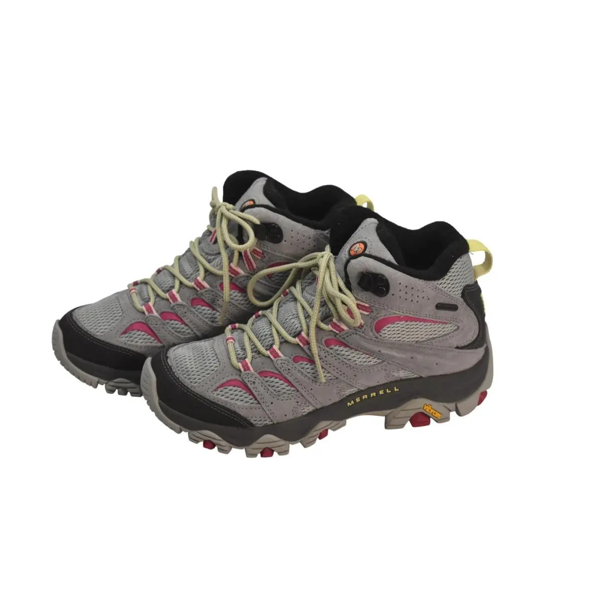 Merrell Moab 3 Mid WP Shoes Womens Size 7 Gray Pink Hiking Sneakers J037214