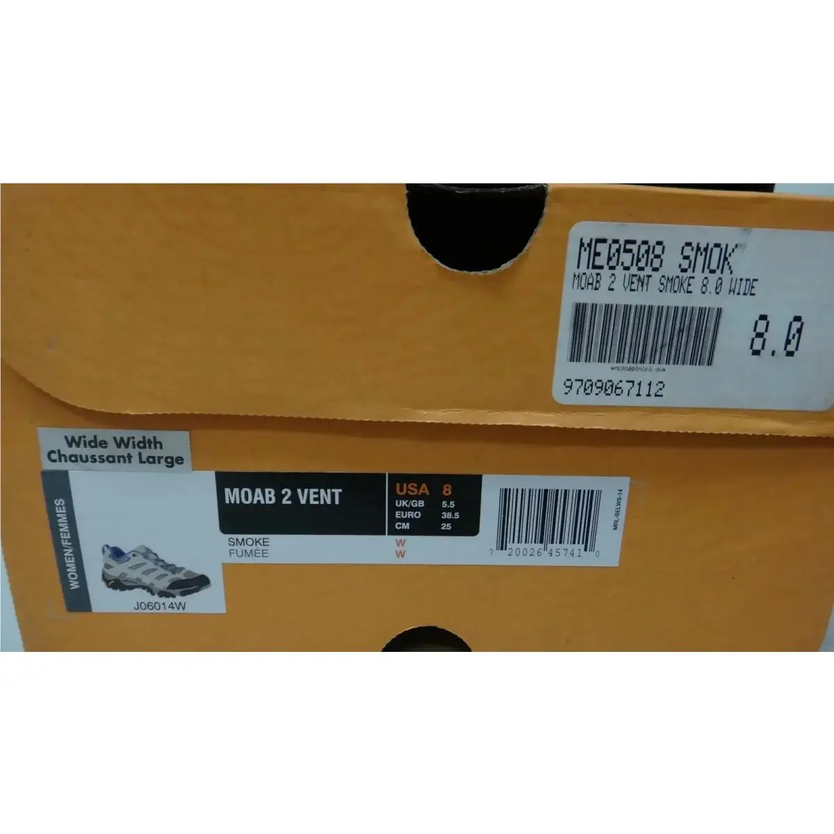Merrell shoes - Moab 2 Vent - Moab Vent - J06014W - Gray 1