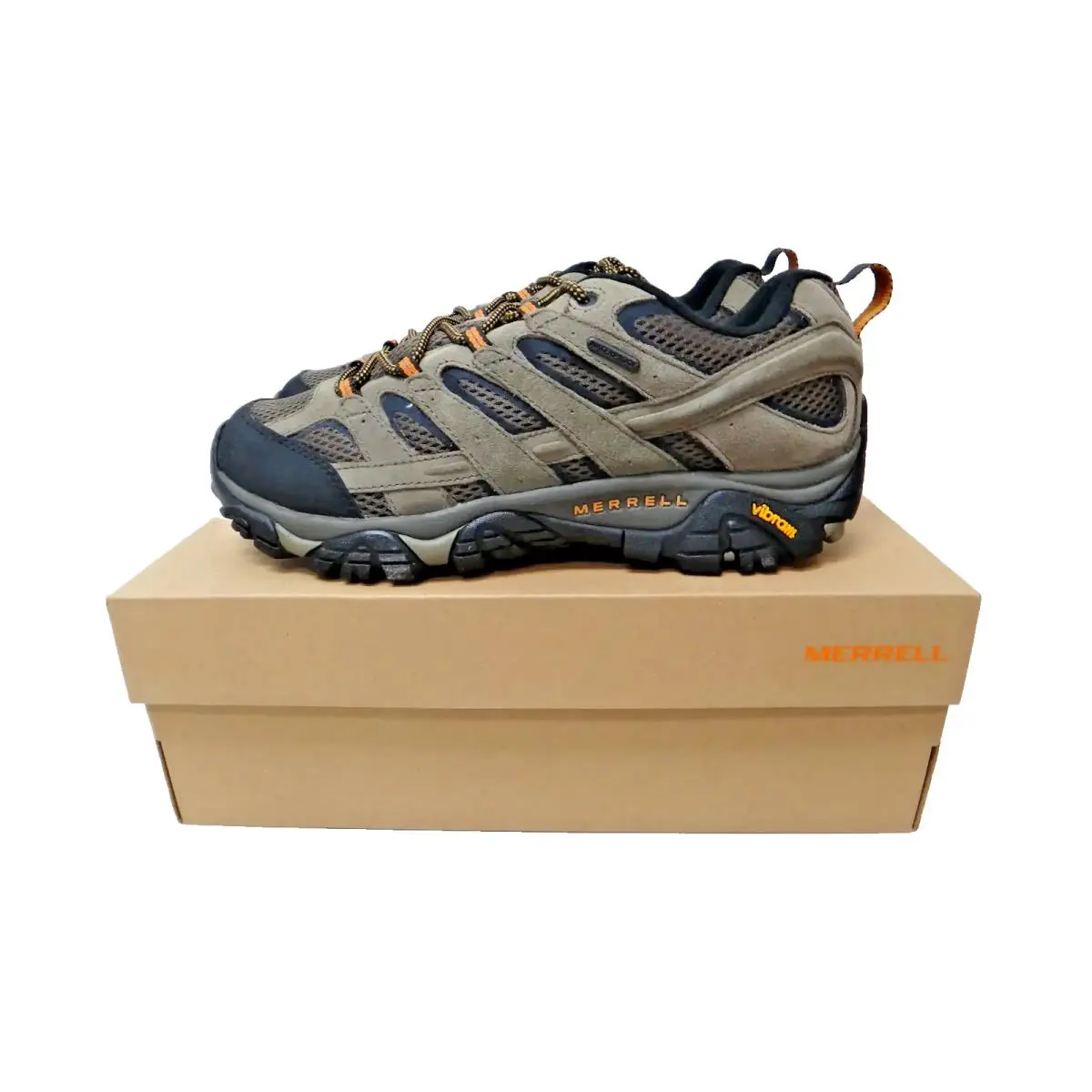 Merrell Moab 2 WP Men`s Hiking Shoes 9.5 Walnut Waterproof Vibram J06025