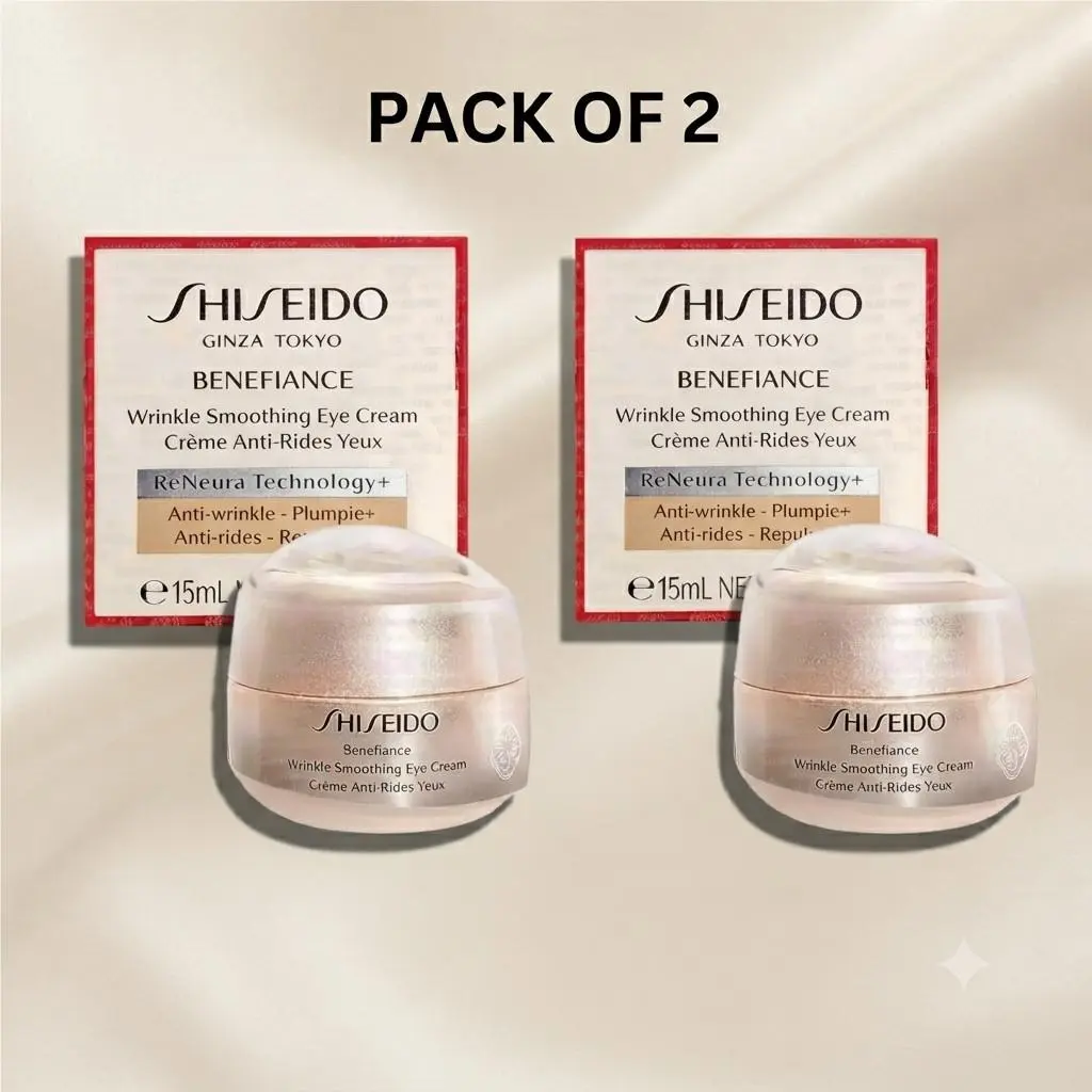 Pack of 2 - Shiseido Benefiance Wrinkle Smoothing Eye Cream 0.51oz
