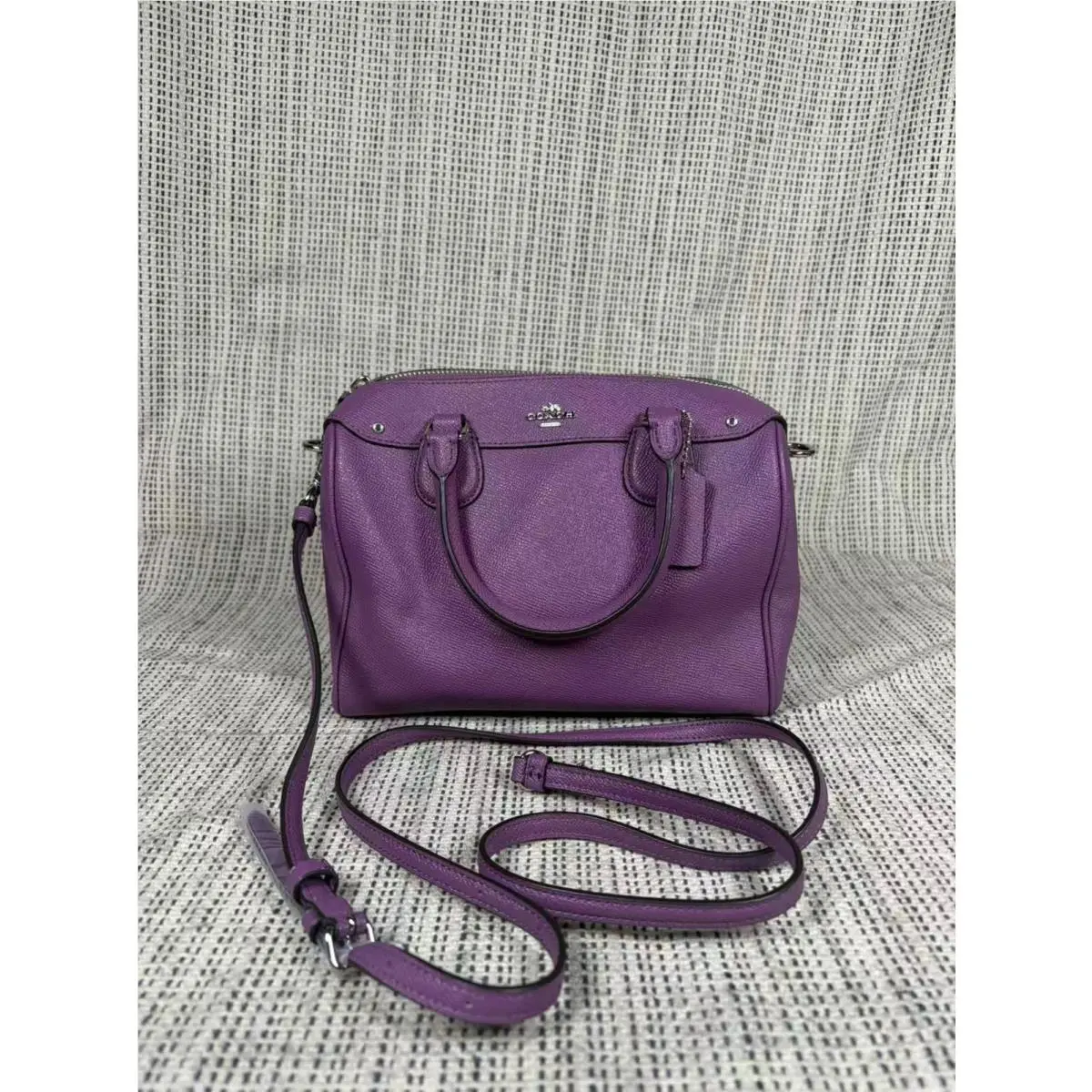 Mini Bennett Leather Satchel Handbag Crossbody F57521 1 MAUVE by Coach