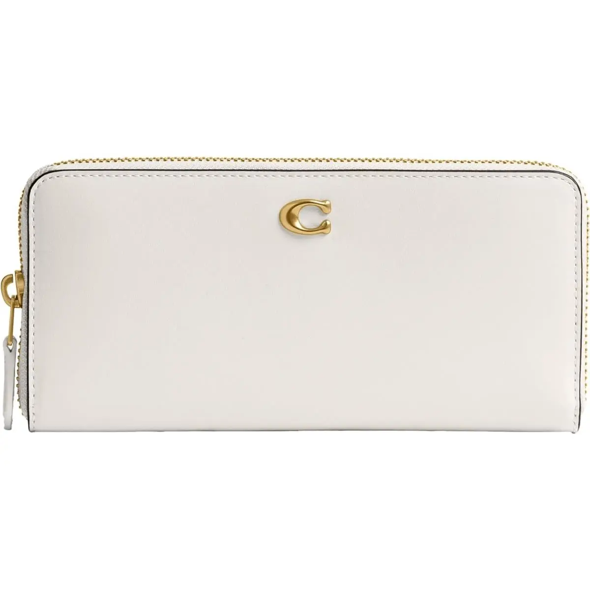 Womens Slim Accordion Zip Wallet Chalk by Coach