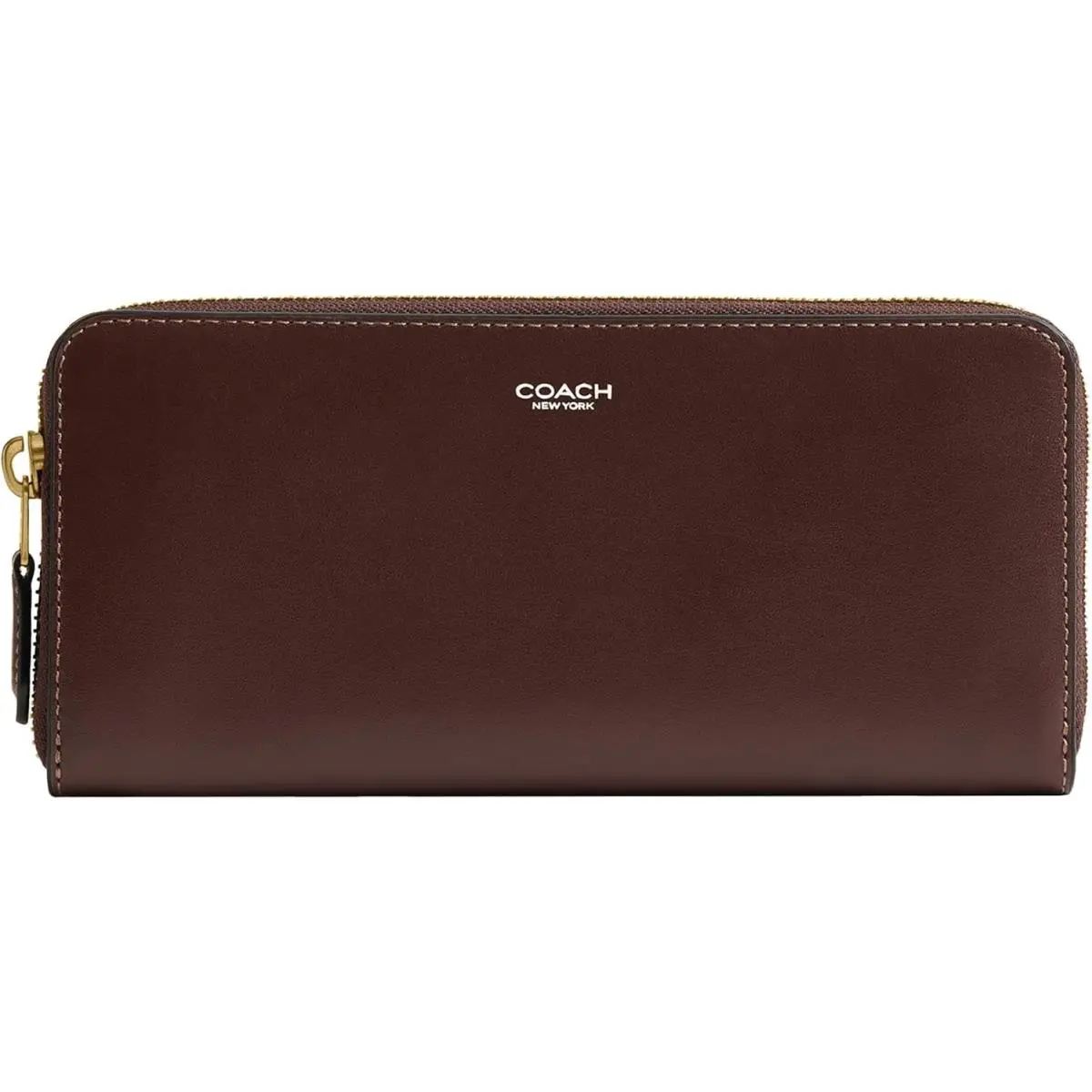 Womens Slim Accordion Zip Wallet Maple by Coach