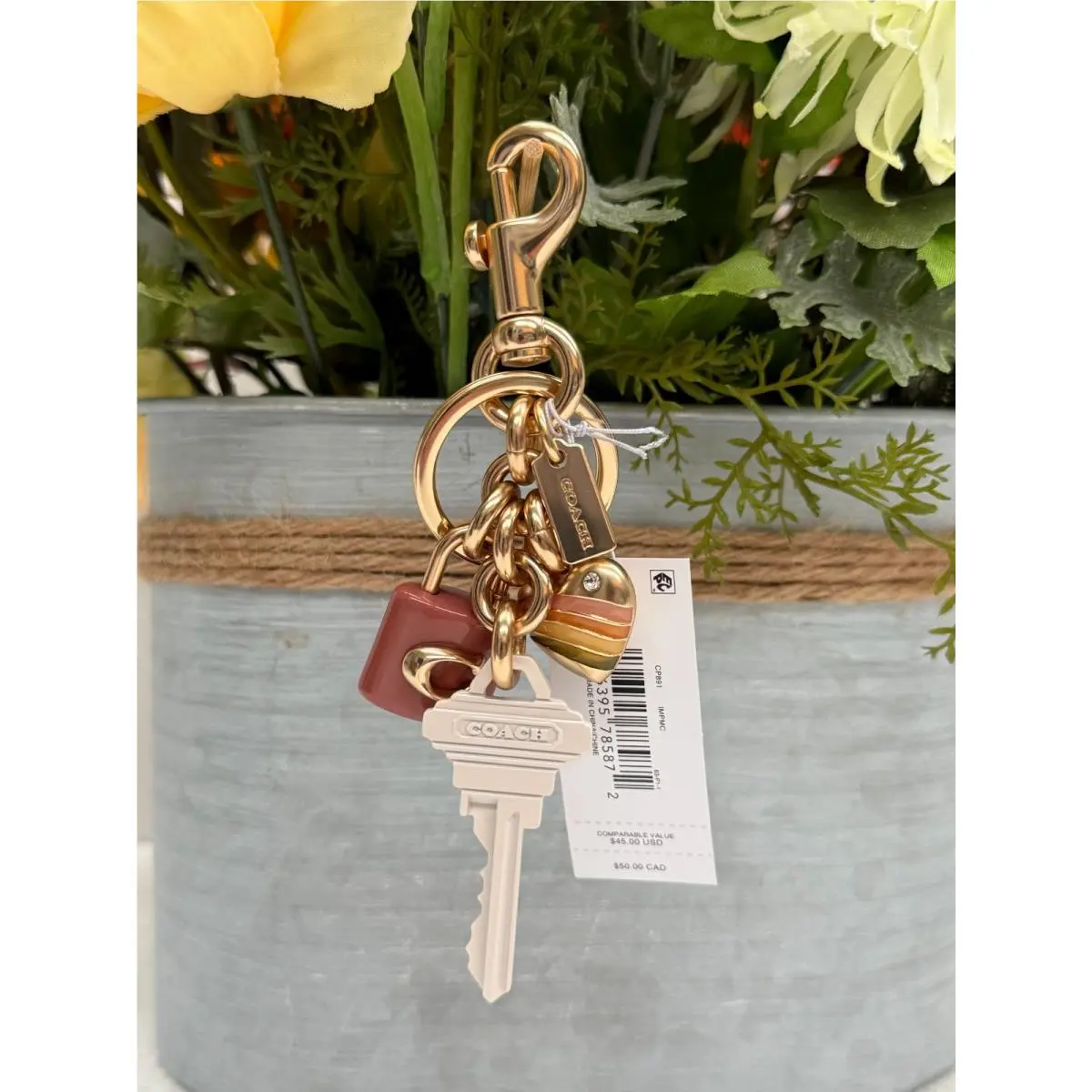 Bag Charms / Keyrings You Pick Key Cluster Bag Charm (Cream) by Coach