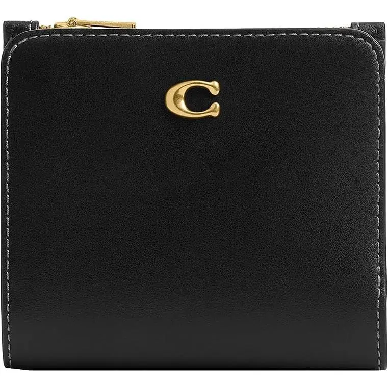 Coated Canvas Signature Essential Slim Billfold Wallet Black by Coach