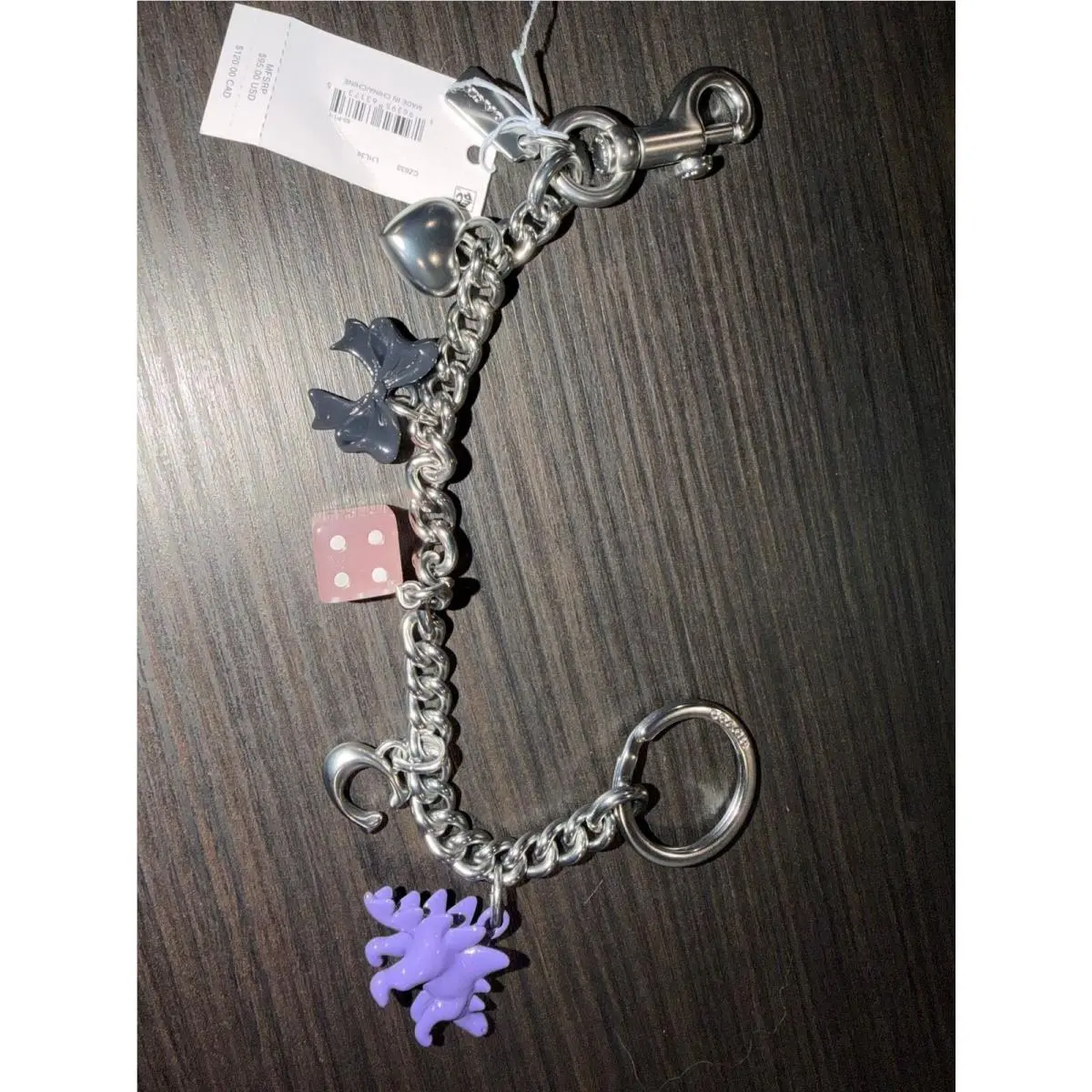 Coach Motif Chain with Charms