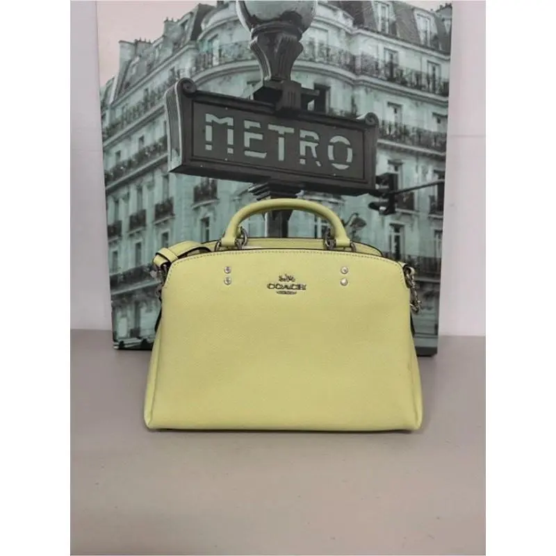 91146 Mini Lillie Leather Carryall IN Pale Lime by Coach