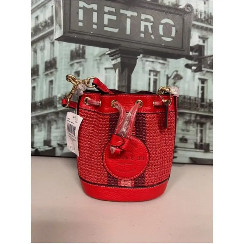 Coach C9955 Mini Dempsey Bucket Bag with Coach Patch
