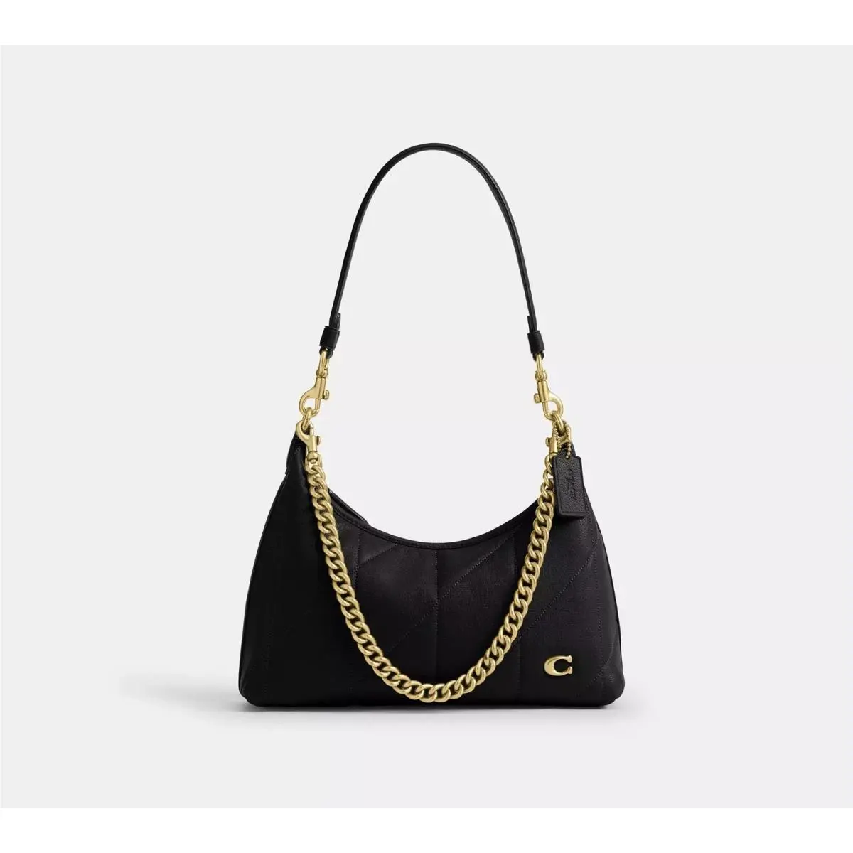CDZ65 Juliet Shoulder Bag 25 with Quilting Brass/black by Coach