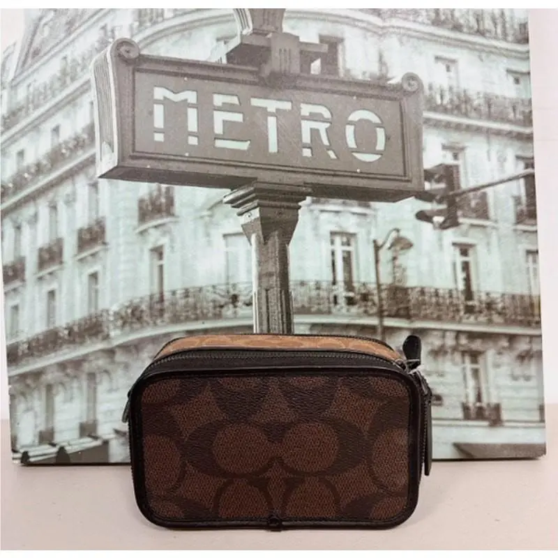 Coach CAB80 Wyatt Crossbody Bag In Blocked Signature Canvas