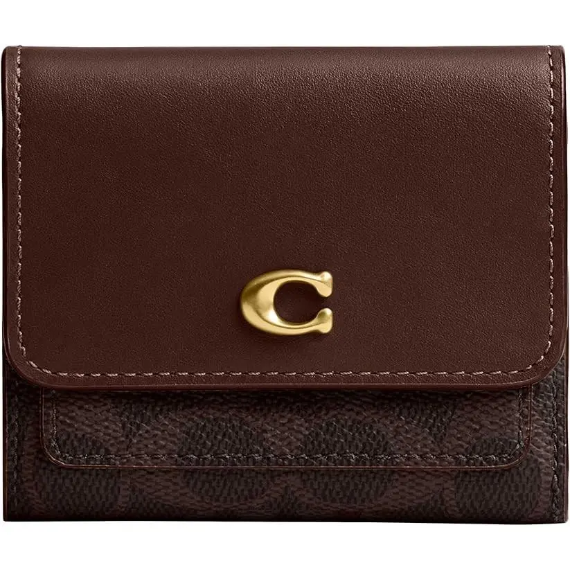 Coach Women`s Mila Small Flap Wallet - Maple