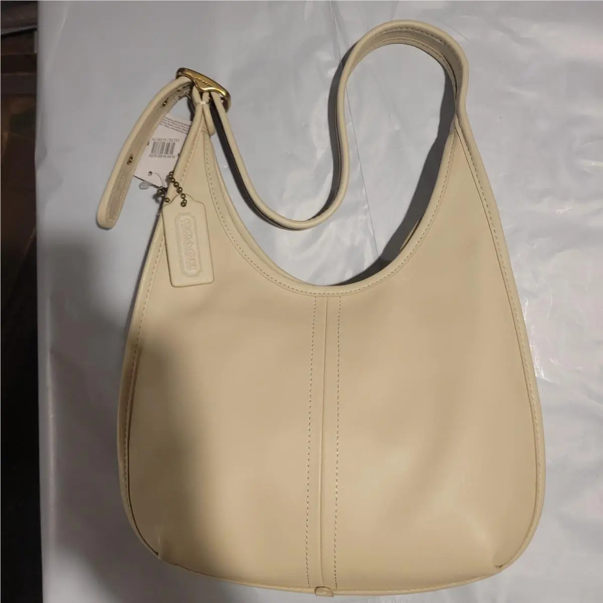 The  C2265 White Tote Shoulder Bag w/ Detachable Adj Strap by Coach