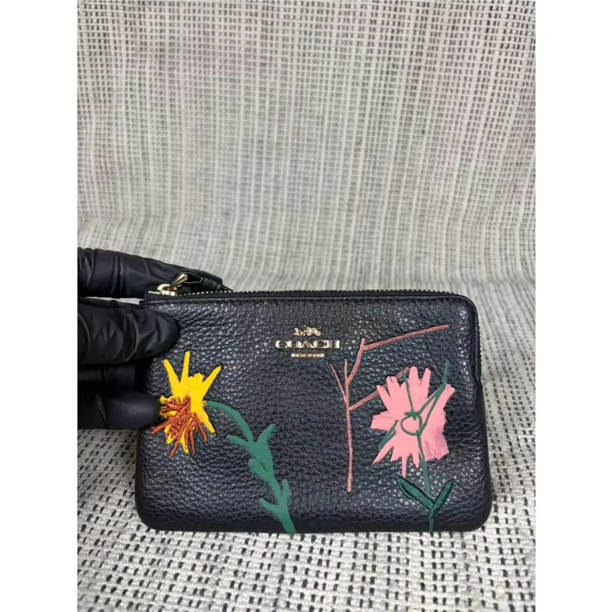 Coach X Jean-michel Basquiat Corner Zip Wristlet Coach C5991