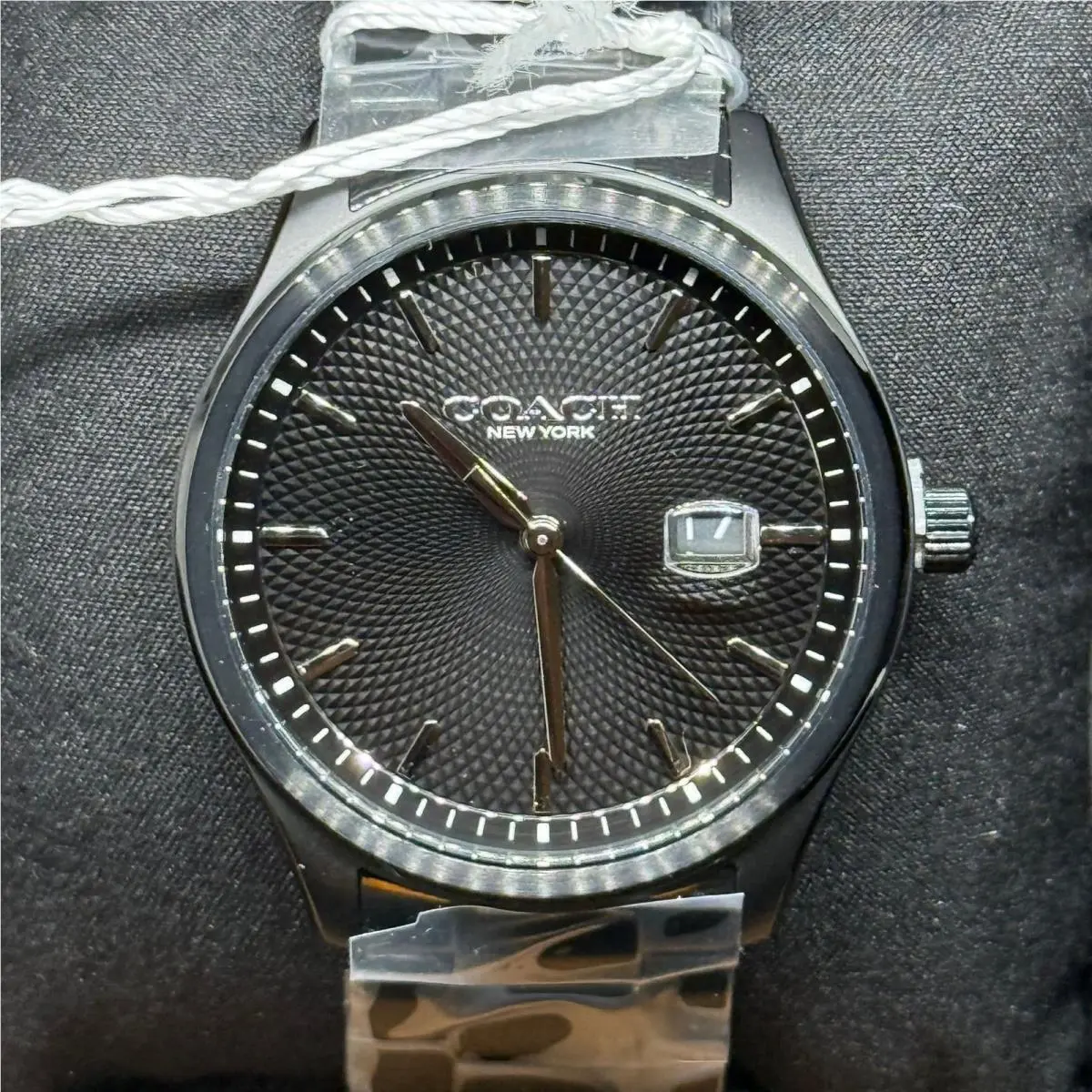 Coach Oliver Black IP Stainless Steel Bracelet Watch 41mm