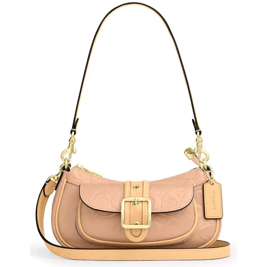 Coach Ashton Mini Shoulder X-body Bag CEN11 In Faded Brush Signature Leather