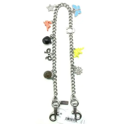 Bag Charms Silver Chain Link Snail Apple Star Butterfly Rabbit Flower by Coach