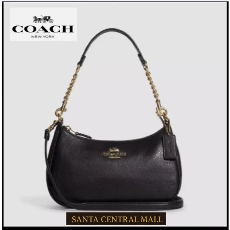 CA209 Teri Shoulder Bag Hand Bag Black Refined Pebble Leather Outlet by Coach