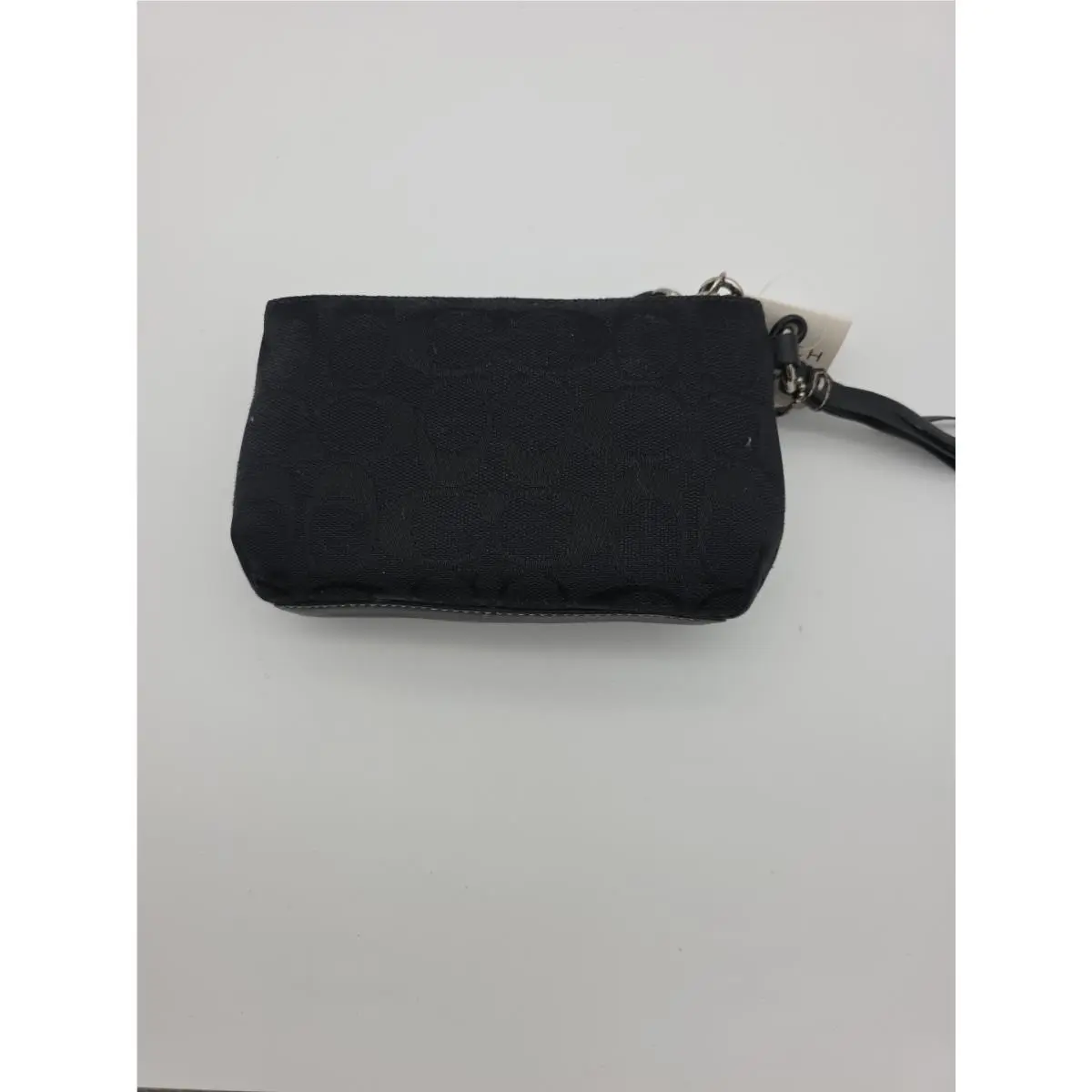 Coach Black Logo Wristlet Wrist Mini Bag or Handbag Purse Clutch j