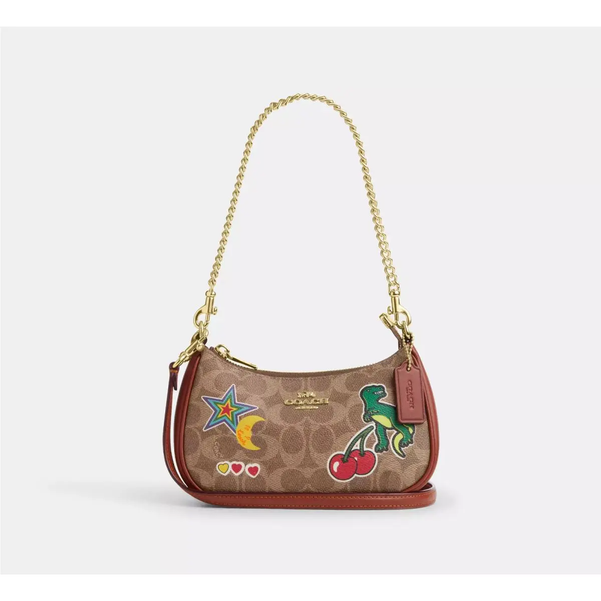 Coach Teri Mini Crossbody Bag In Signature Canvas with Sticker Print
