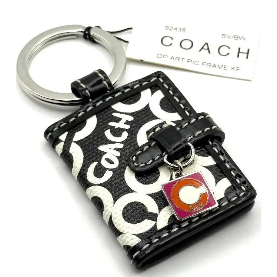 Op Art Photo Picture Frame Key Chain Fob Bag Purse Charm Y2K 92438 by Coach