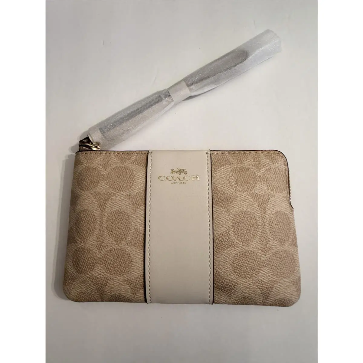 Corner Zip Wristlet Signature Pattern by Coach