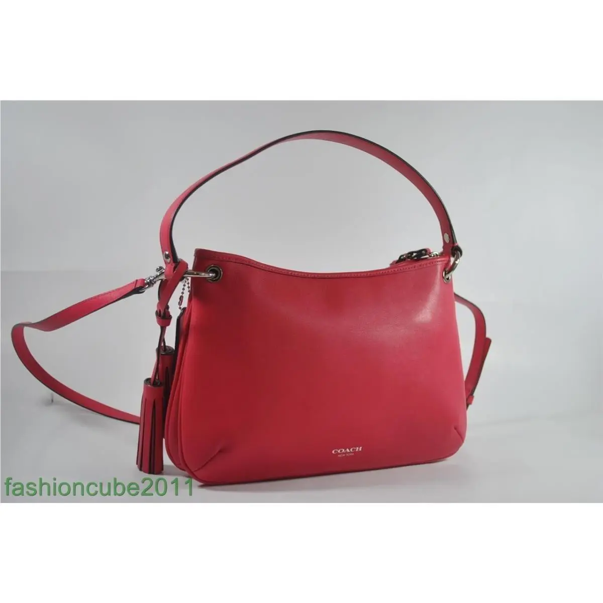 Coach Legacy Leather Double Gusset Crossbody Pink Scarlet - 26601 SVAP1