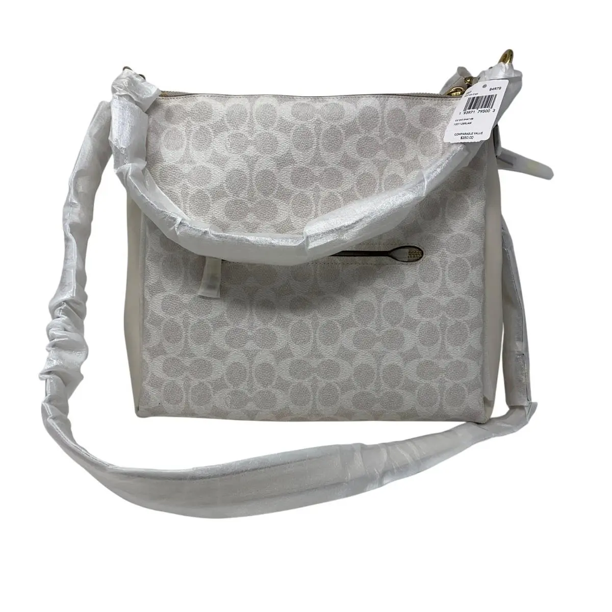 Signature Coated Canvas Shay Crossbody Shoulder Bag Chalk White by Coach