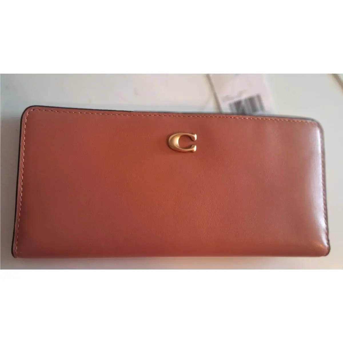 Coach Essential Slim Wallet Refined Leather CZ096 Dark Peach