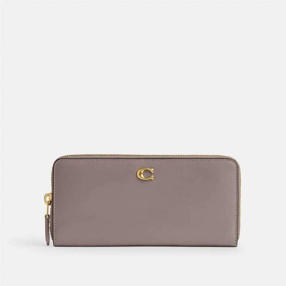 Coach Essential Slim Accordion Zip Wallet Ash Gray