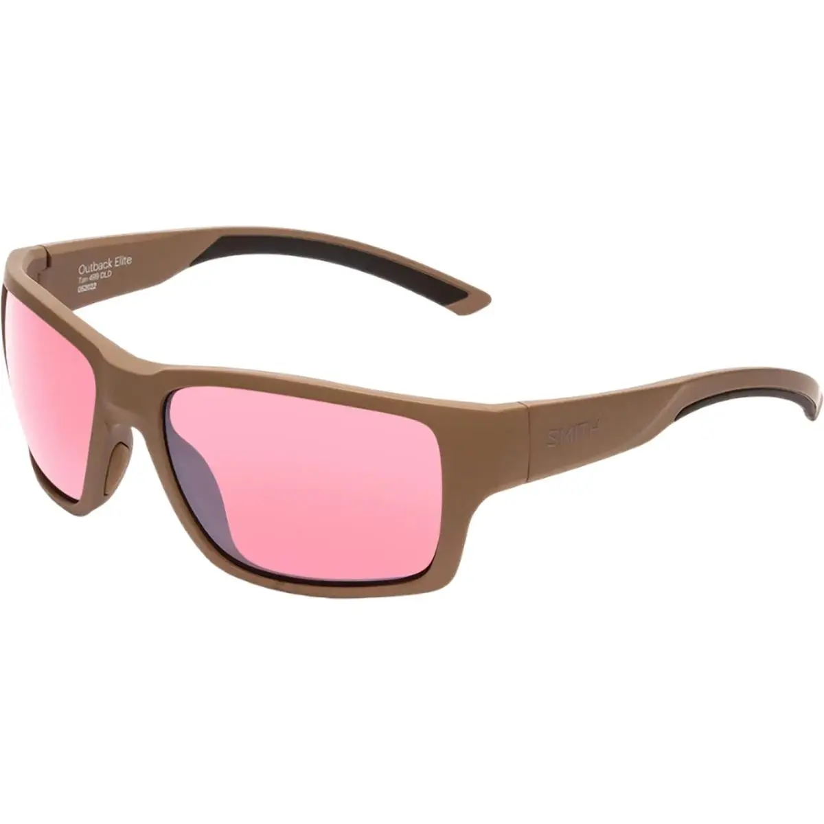 Adult Outback Elite Lifestyle Tan/ignitor Rose Red OS Sunglasses by Smith Optics
