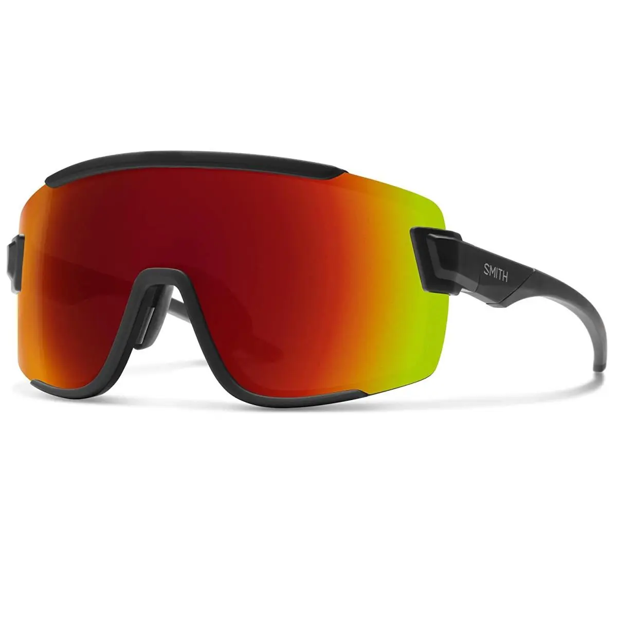 Smith Wildcat Sunglasses - Matte Black w/ Chromapop Red Mirror - Frame: Black, Lens: Red