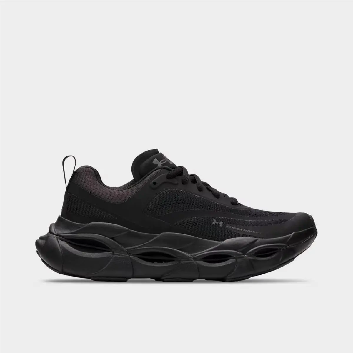 Women`s Under Armour Halo Racer Running Shoes Black/black/castlerock 6007641 001